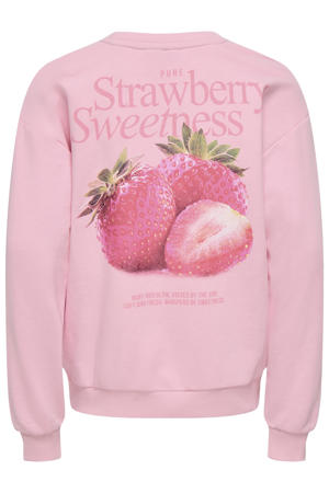 sweater met backprint roze