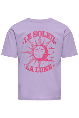 T-shirt met backprint paars