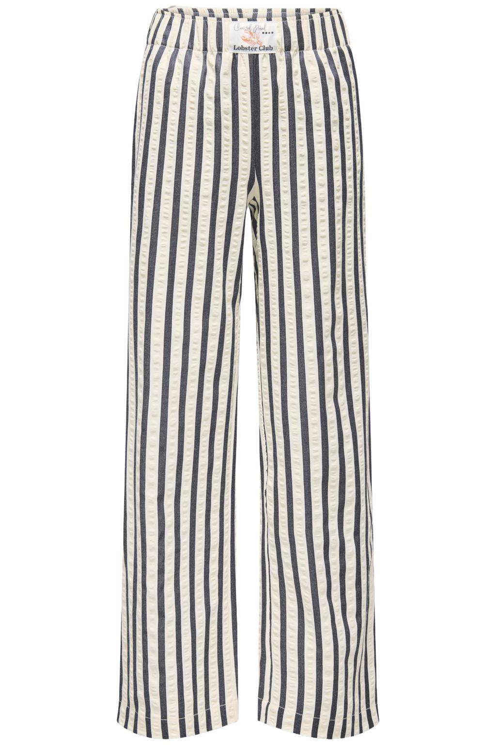 Donkerblauw en witte meisjes KIDS ONLY GIRL wide leg gestreepte casual broek