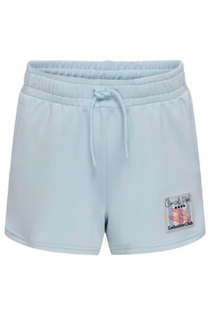 loose sweatshort lichtblauw
