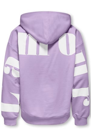 hoodie met backprint paars