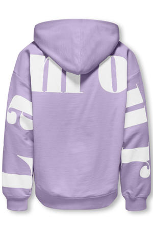 hoodie met backprint paars