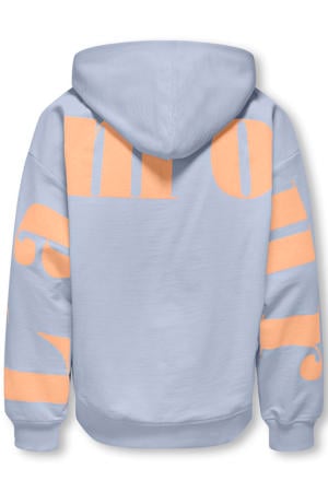 hoodie met backprint lichtblauw