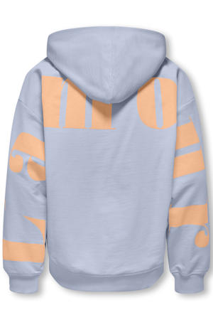 hoodie met backprint lichtblauw