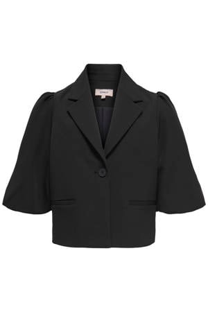 cropped blazer zwart