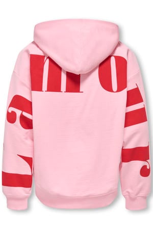 hoodie met backprint roze