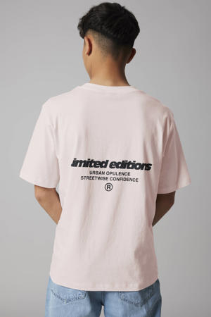 T-shirt met backprint lichtroze