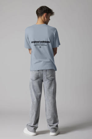T-shirt met backprint blauw