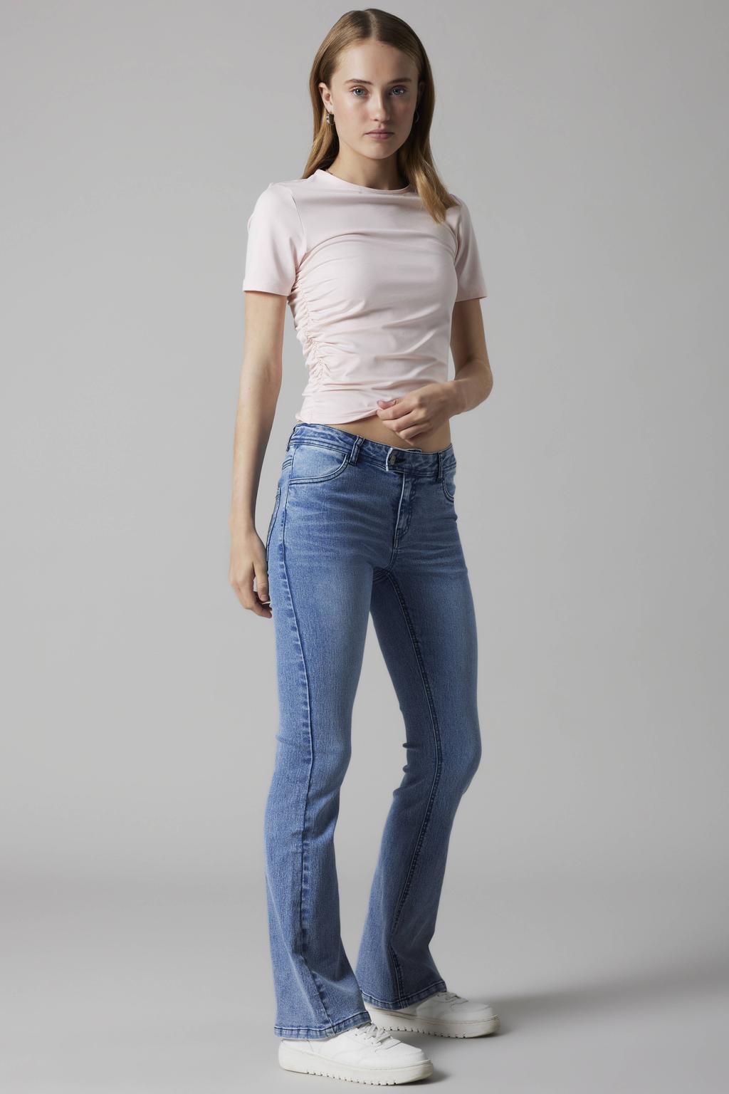 LMTD NLFRARS flared jeans light blue denim