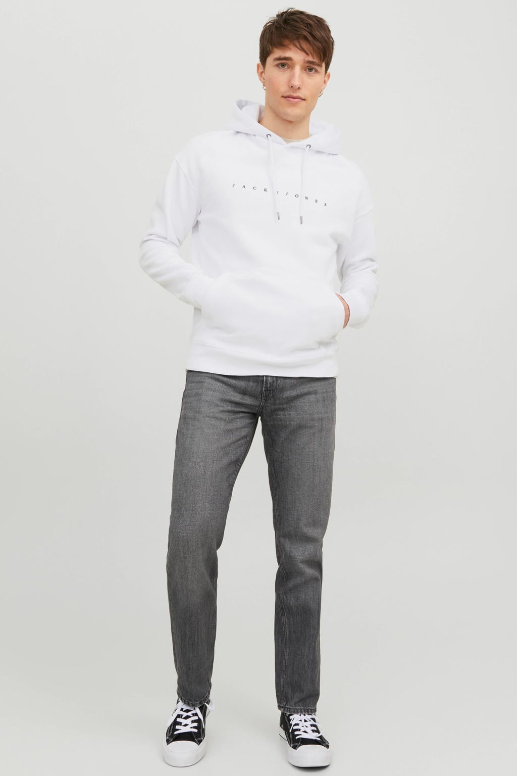 JACK & JONES ESSENTIALS hoodie wit