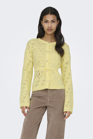 vest geel gebreid