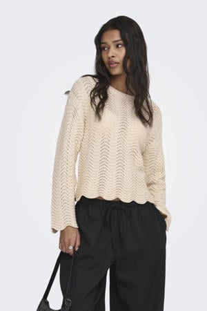 pullover crème ajour