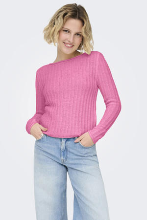 pullover roze gebreid