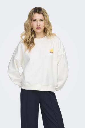 sweater met backprint wit