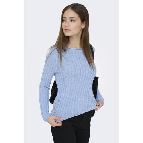 ONLY pullover lichtblauw gebreid afbeelding