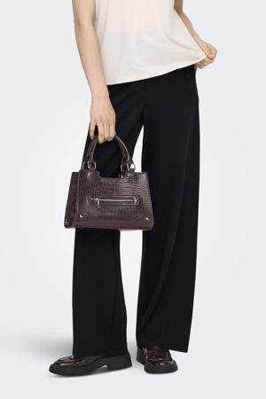 wide leg high waist casual broek zwart