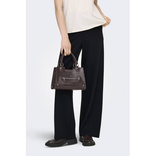 ONLY wide leg high waist casual broek zwart afbeelding