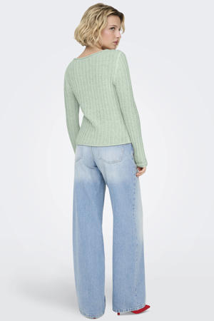 pullover lichtgroen gebreid