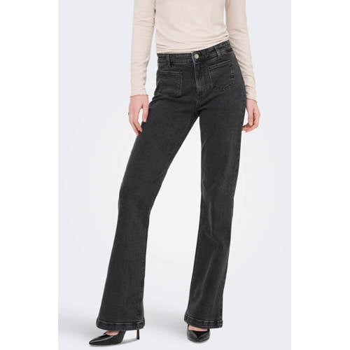 ONLY Onljudy Mid Pocket Flared Dnm flared jeans black denim afbeelding