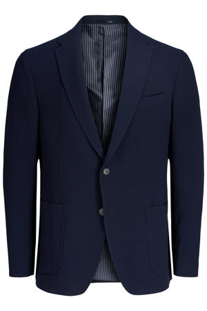 colbert met textuur donkerblauw
