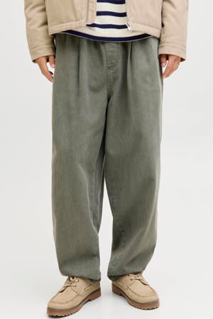 JPSTEVAN barrel casual broek groen