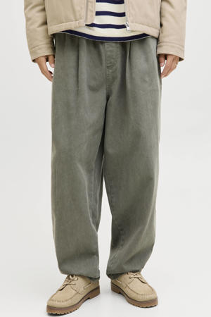 JPSTEVAN barrel casual broek groen