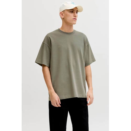JACK & JONES ESSENTIALS oversized T-shirt groen afbeelding