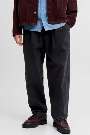 JPSTEVAN barrel casual broek zwart