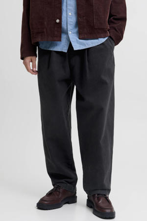 JPSTEVAN barrel casual broek zwart