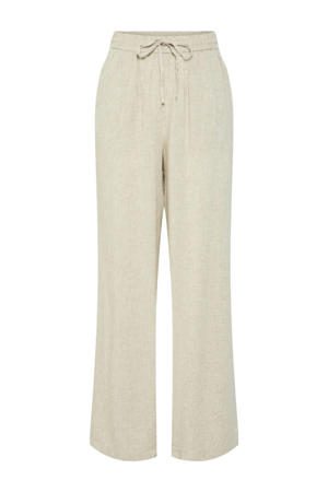 regular high waist casual broek beige
