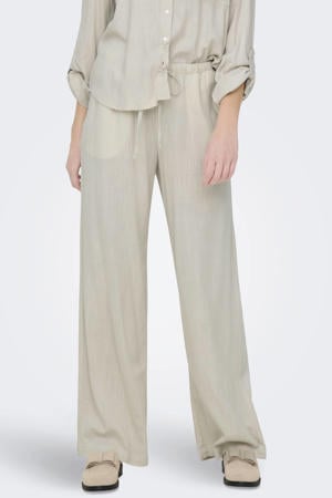 straight regular waist casual broek taupe