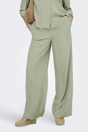 straight regular waist casual broek lichtgroen
