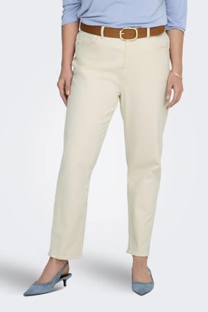 Caremily Stretch Hw Straigt Ank Dnm straight leg jeans ecru