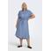 ONLY CARMAKOMA jurk gebreid light blue denim
