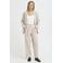 ICHI barrel regular waist pantalon ecru