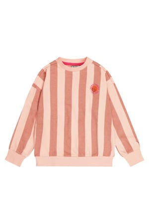 gestreepte sweater zalm