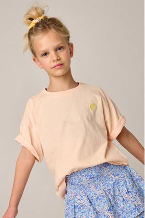 T-shirt met backprint lichtroze