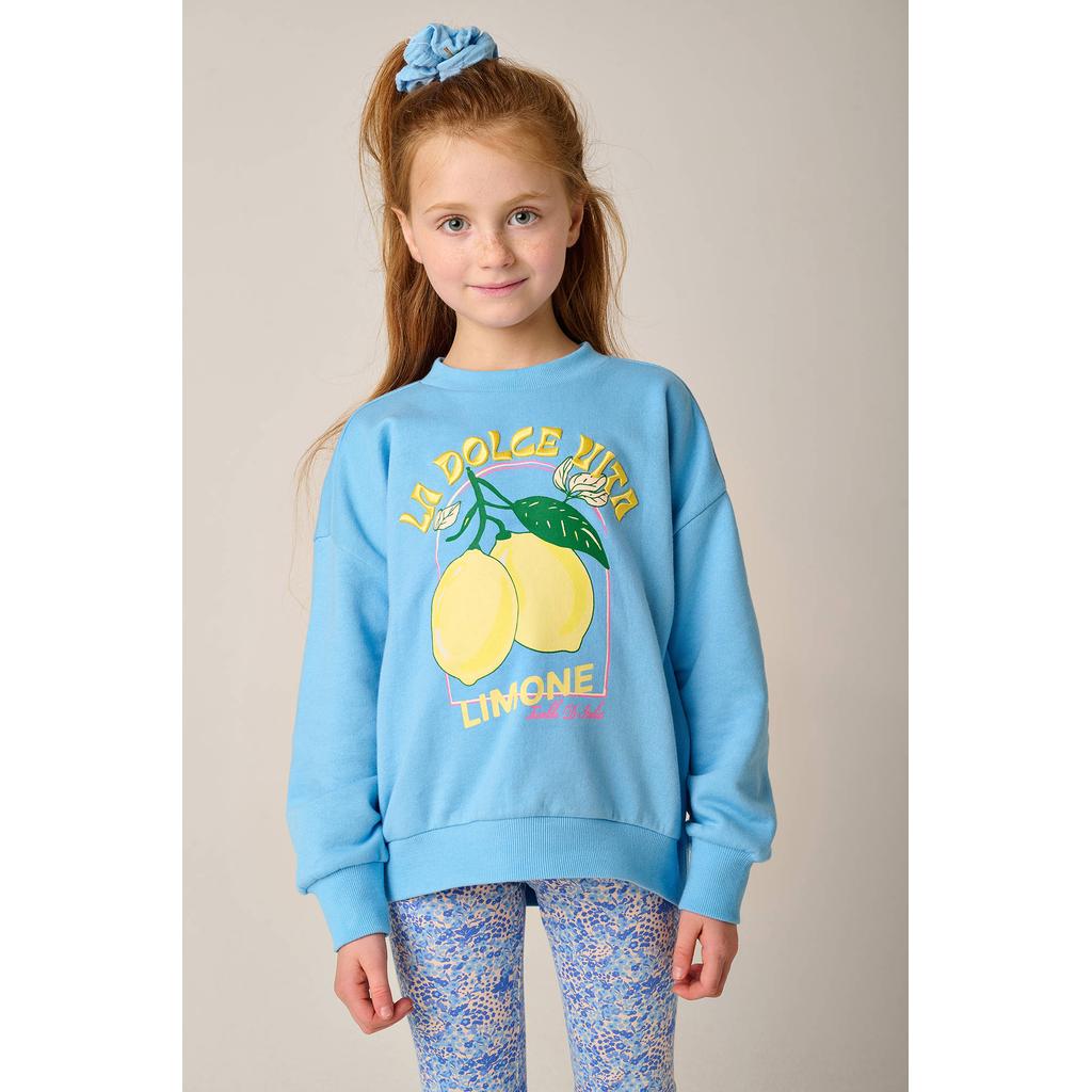 Lichtblauwe meisjes Tumble 'n Dry regular waist legging met elastische tailleband