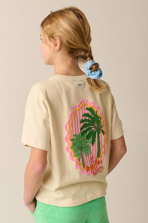 T-shirt met backprint beige