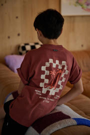 thumbnail: Tumble 'n Dry T-shirt met backprint roodbruin