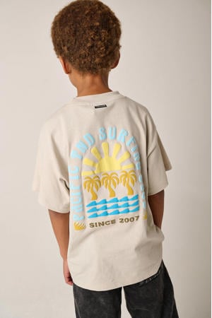 T-shirt met backprint beige