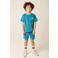 Tumble 'n Dry T-shirt blauw met textuur