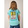 Tumble 'n Dry T-shirt met backprint turquoise
