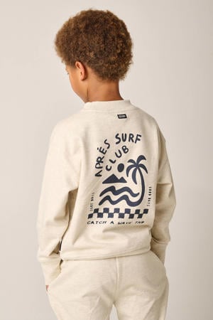 sweater met backprint ecru