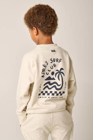 sweater met backprint ecru