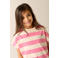 Tumble 'n Dry gestreepte T-shirt roze
