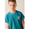 Tumble 'n Dry T-shirt met backprint petrol