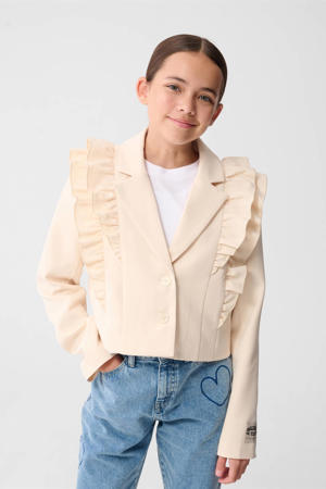 cropped blazer geel