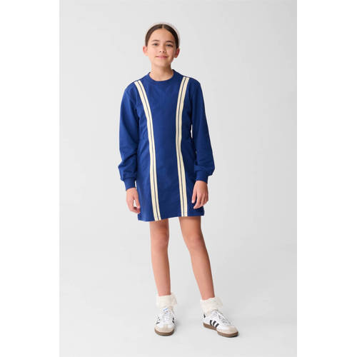 Shoeby gestreepte sweatjurk blauw afbeelding
