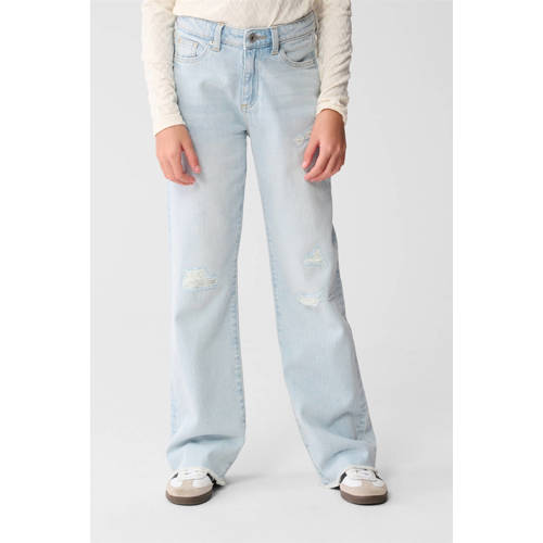 Shoeby high waist wide leg jeans light blue denim afbeelding